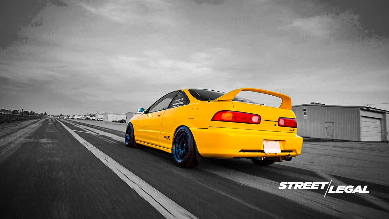 Side profile of the DC2 Integra Type R in motion