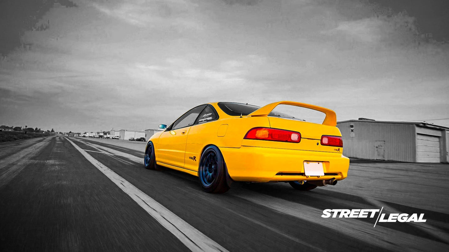 Side profile of the DC2 Integra Type R in motion