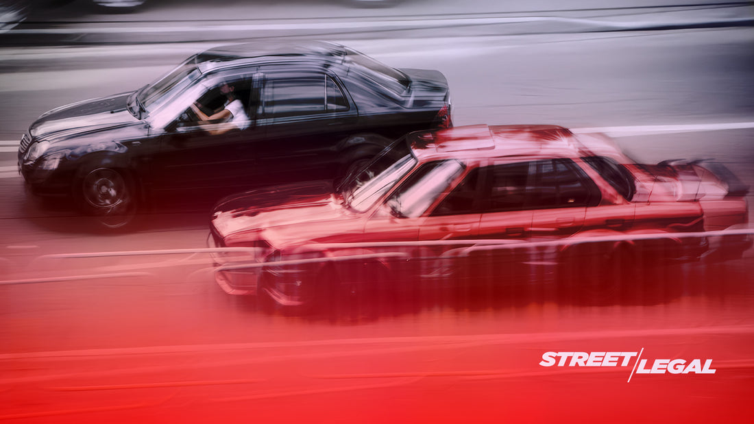 Illegal street racing on Florida highway