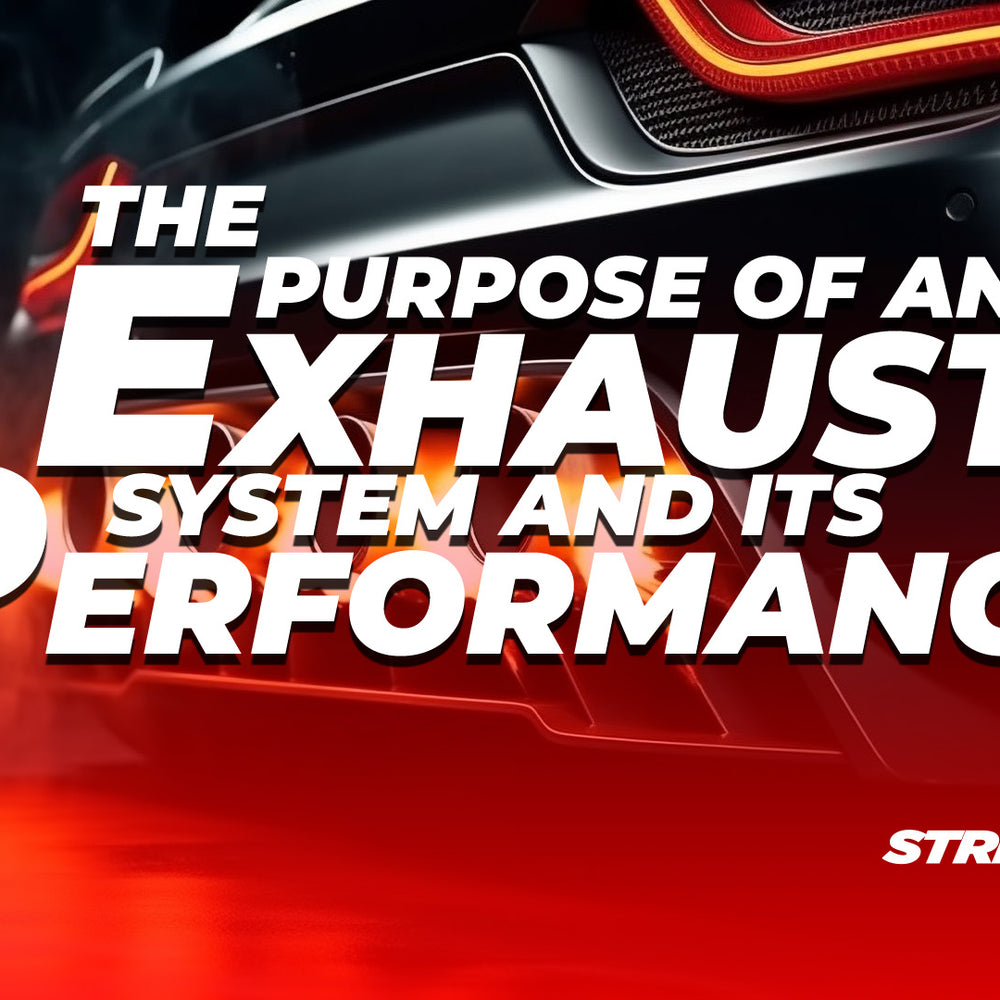 Performance exhaust system close-up on a sports car