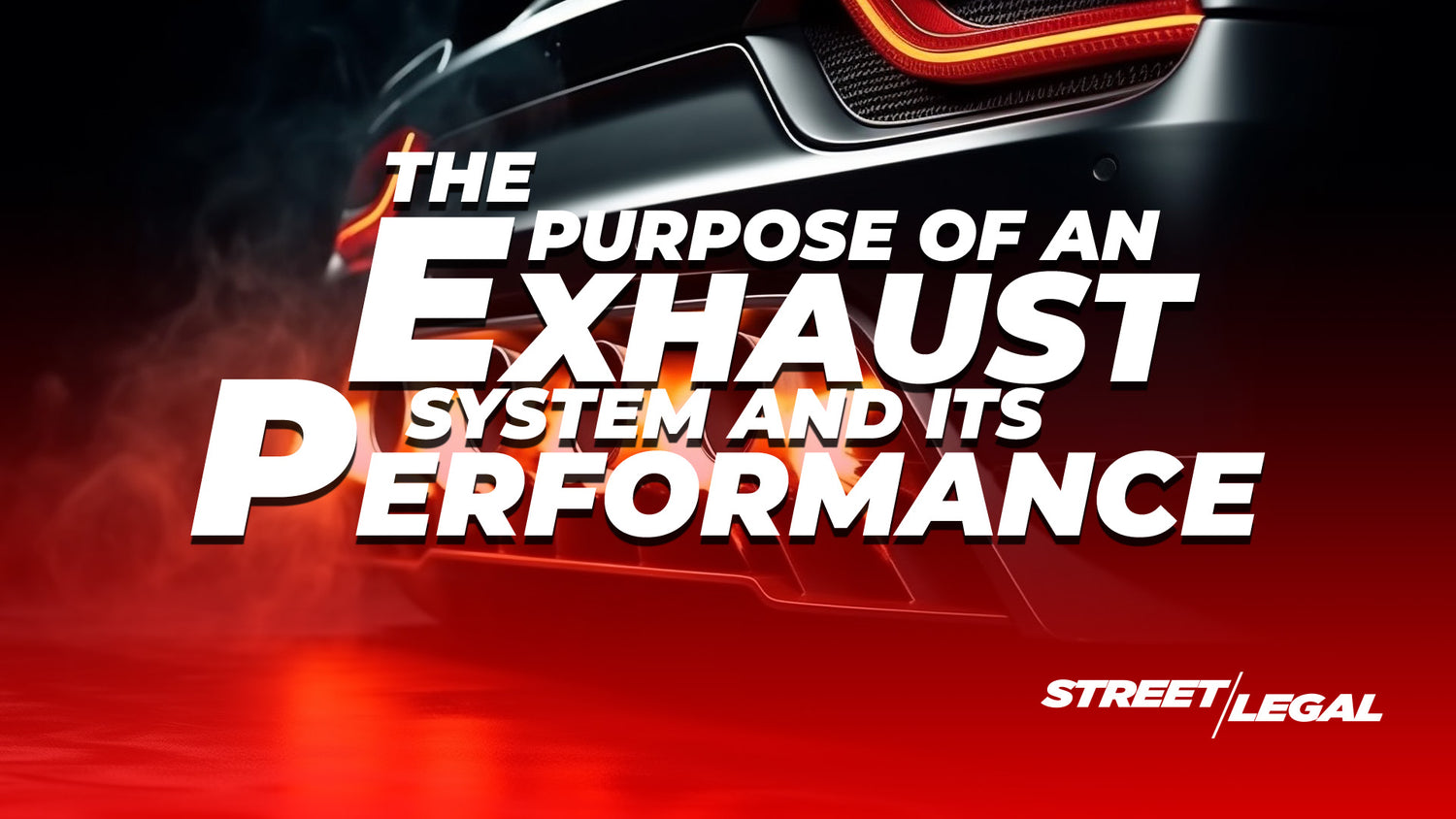 Performance exhaust system close-up on a sports car