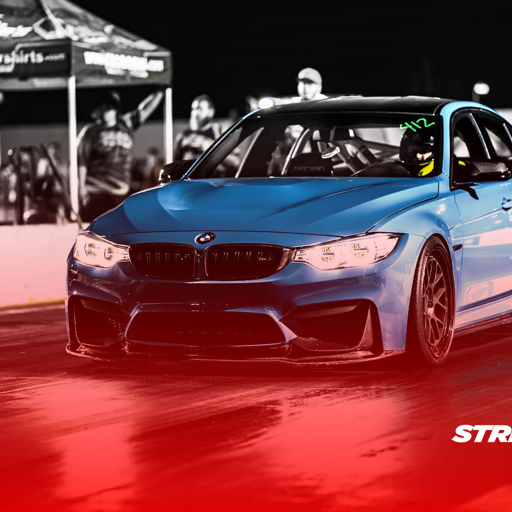 Street Legal Performance-tuned BMW M4 at Orlando Speed World drag strip.