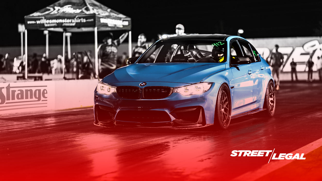 Street Legal Performance-tuned BMW M4 at Orlando Speed World drag strip.