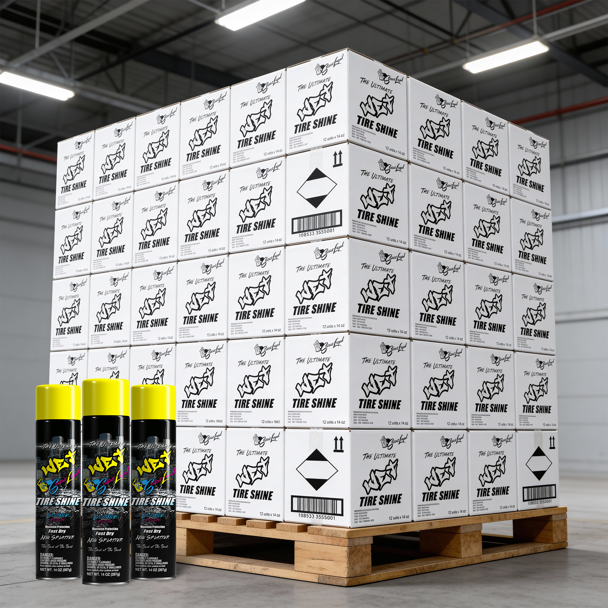 Street Legal Wet Tire Shine 14 oz | Bulk High Gloss Tire Dressing for Professional Detailing & Commercial Use