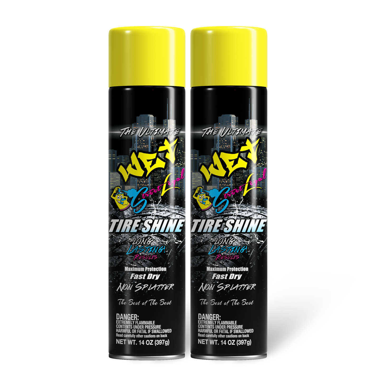 Street Legal The Ultimate Wet Tire Shine, 2 Pack 14 oz per can