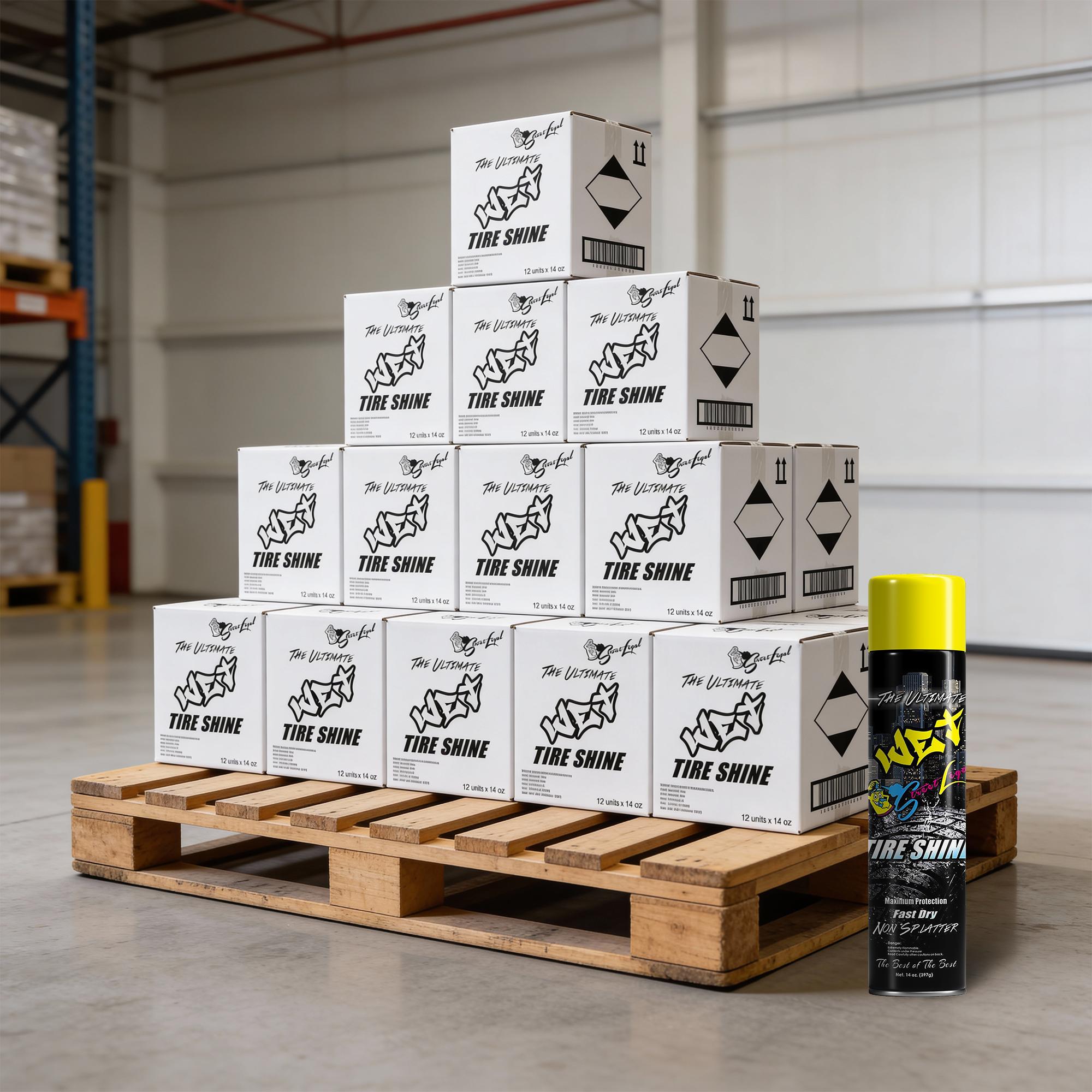 Street Legal Wet Tire Shine 14 oz | Bulk High Gloss Tire Dressing for Professional Detailing & Commercial Use