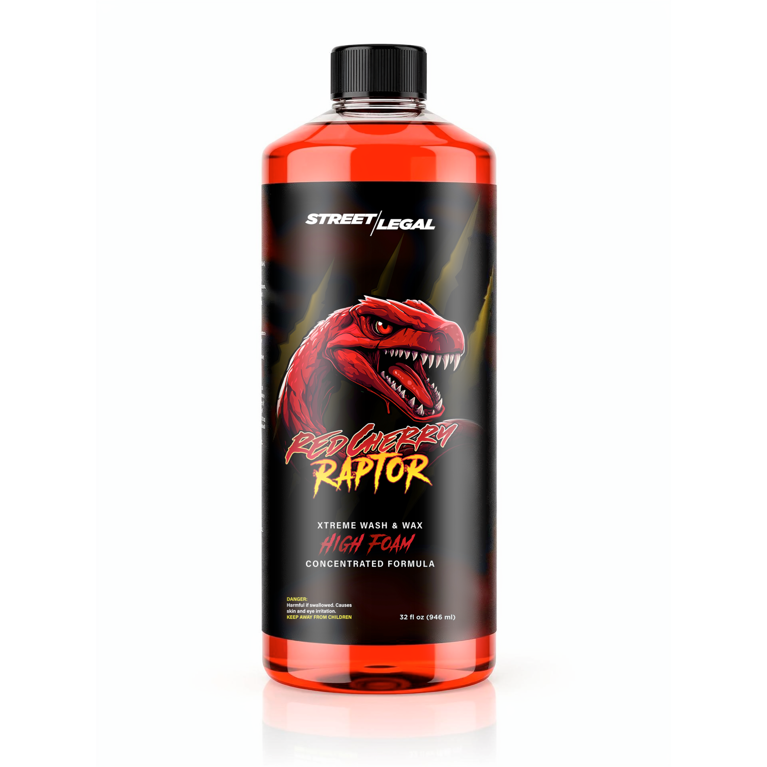 Street Legal Red Cherry Raptor Wash & Wax – High Foam 2-in-1 Car Wash Soap
