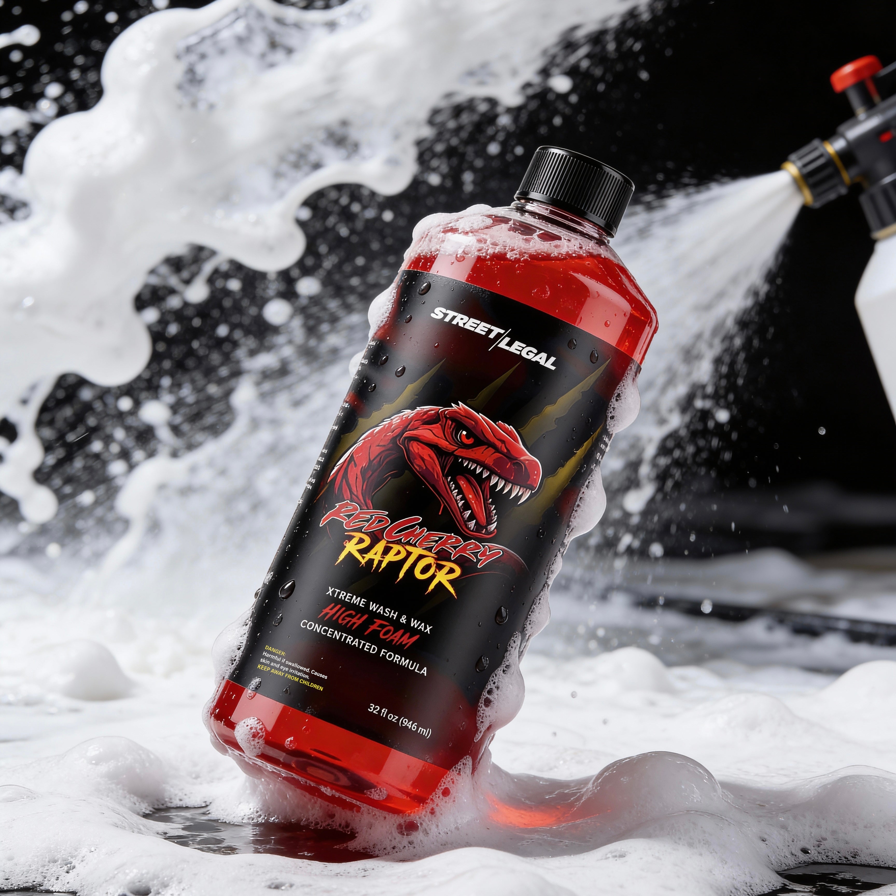 Street Legal Red Cherry Raptor Wash & Wax – High Foam 2-in-1 Car Wash Soap