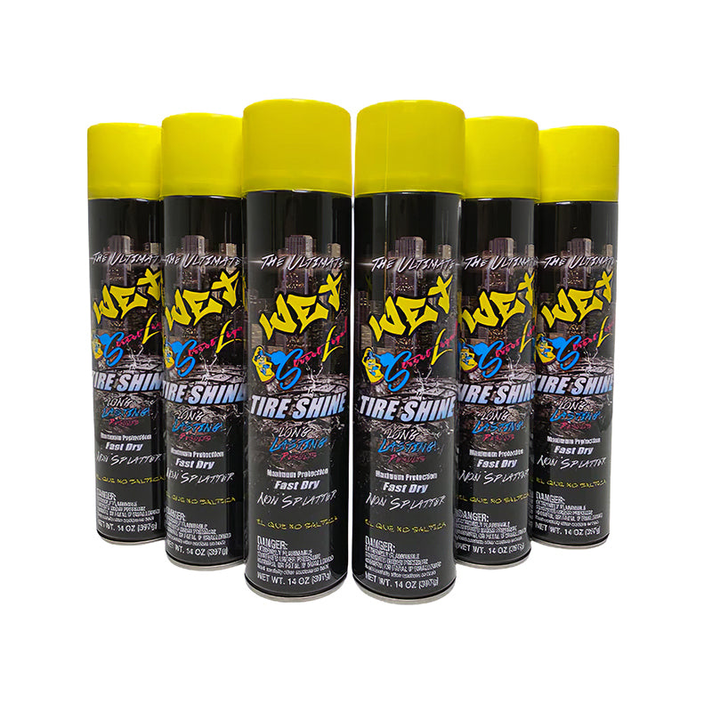 Street Legal Ultimate Wet Tire Shine, 14 oz per can, 6 pack