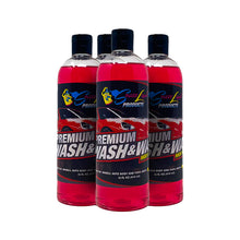 Load image into Gallery viewer, Premium Wash &amp; Wax 16 oz bottle, 4 pack

