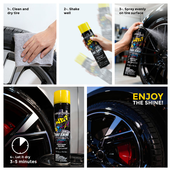 Street Legal’s The Ultimate Wet Tire Shine 14oz Spray Can