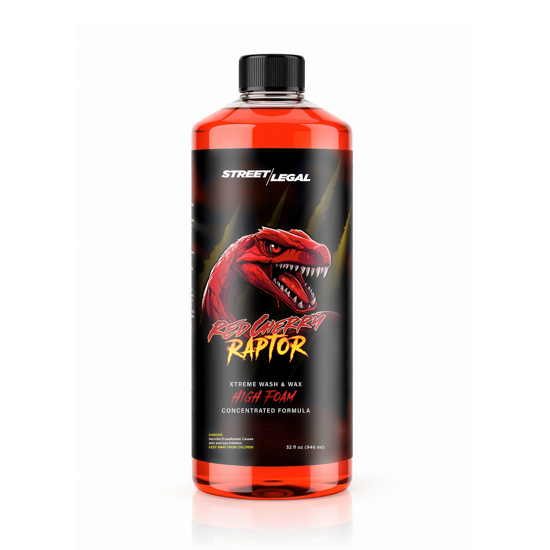 Street Legal Red Cherry Raptor Wash & Wax – 2-in-1 High Foam (32oz)