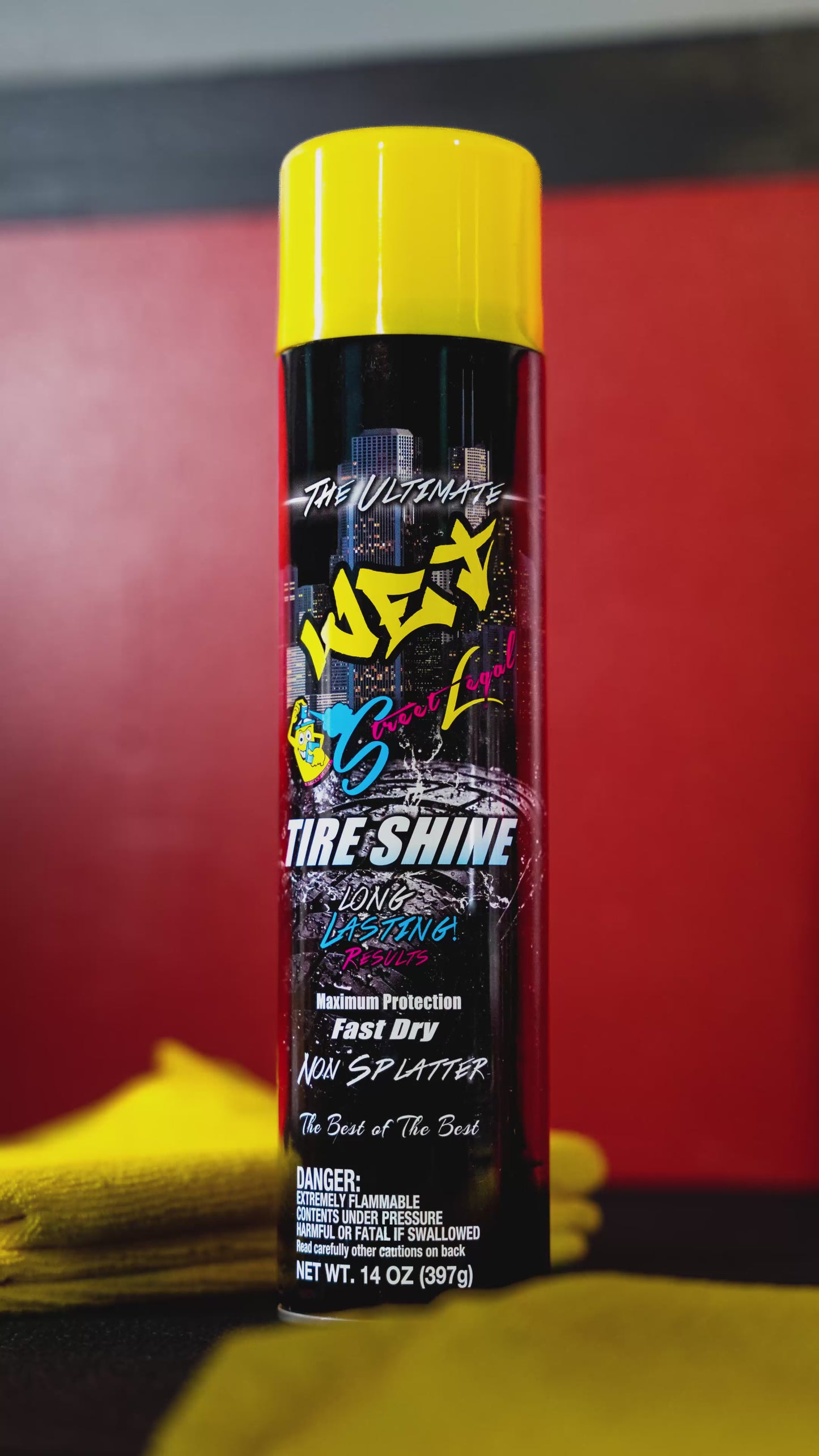 Street Legal Ultimate Wet Tire Shine, 14 oz per can, 6 pack bundle