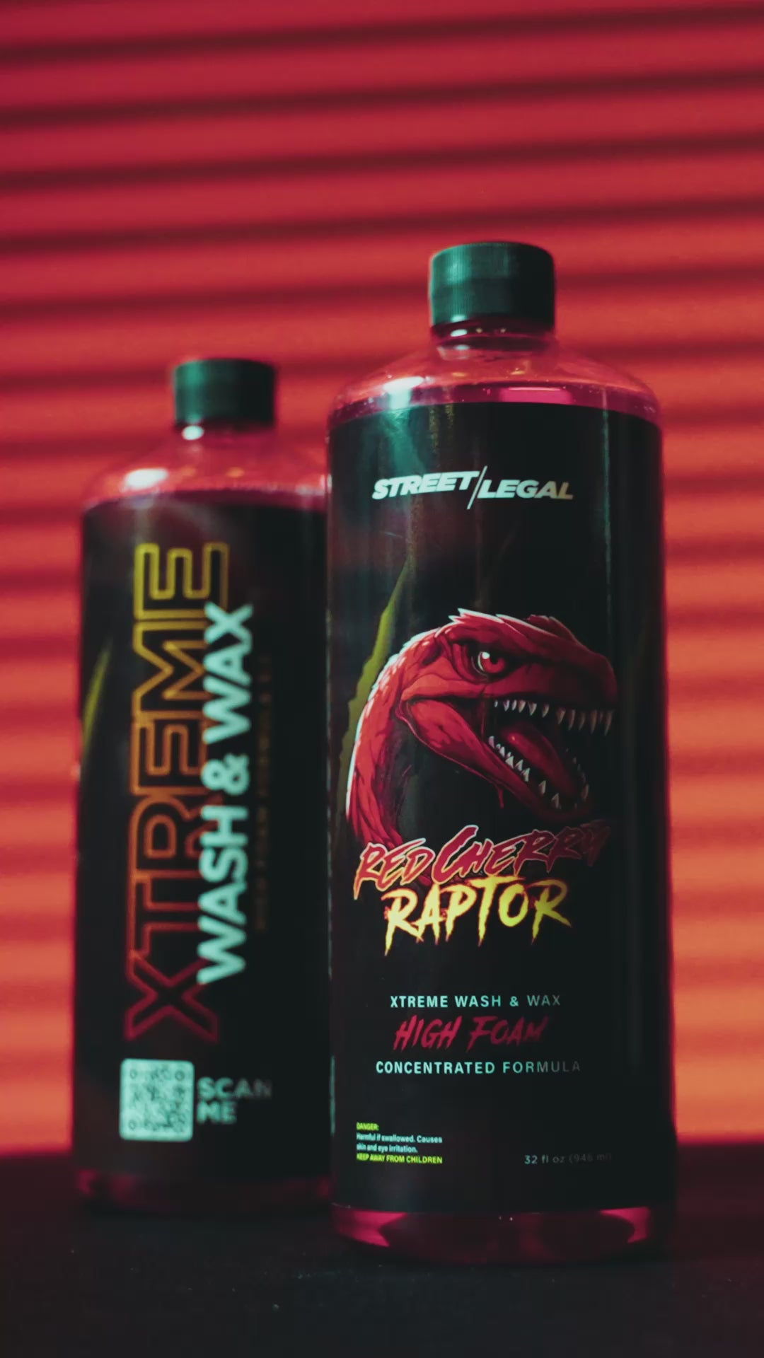 Street Legal Red Cherry Raptor Wash & Wax – 2-in-1 High Foam (32oz)